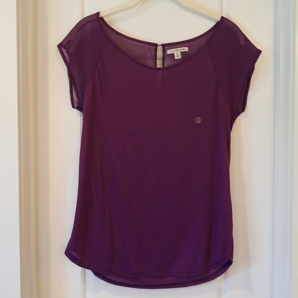 NWOT Mixed media top